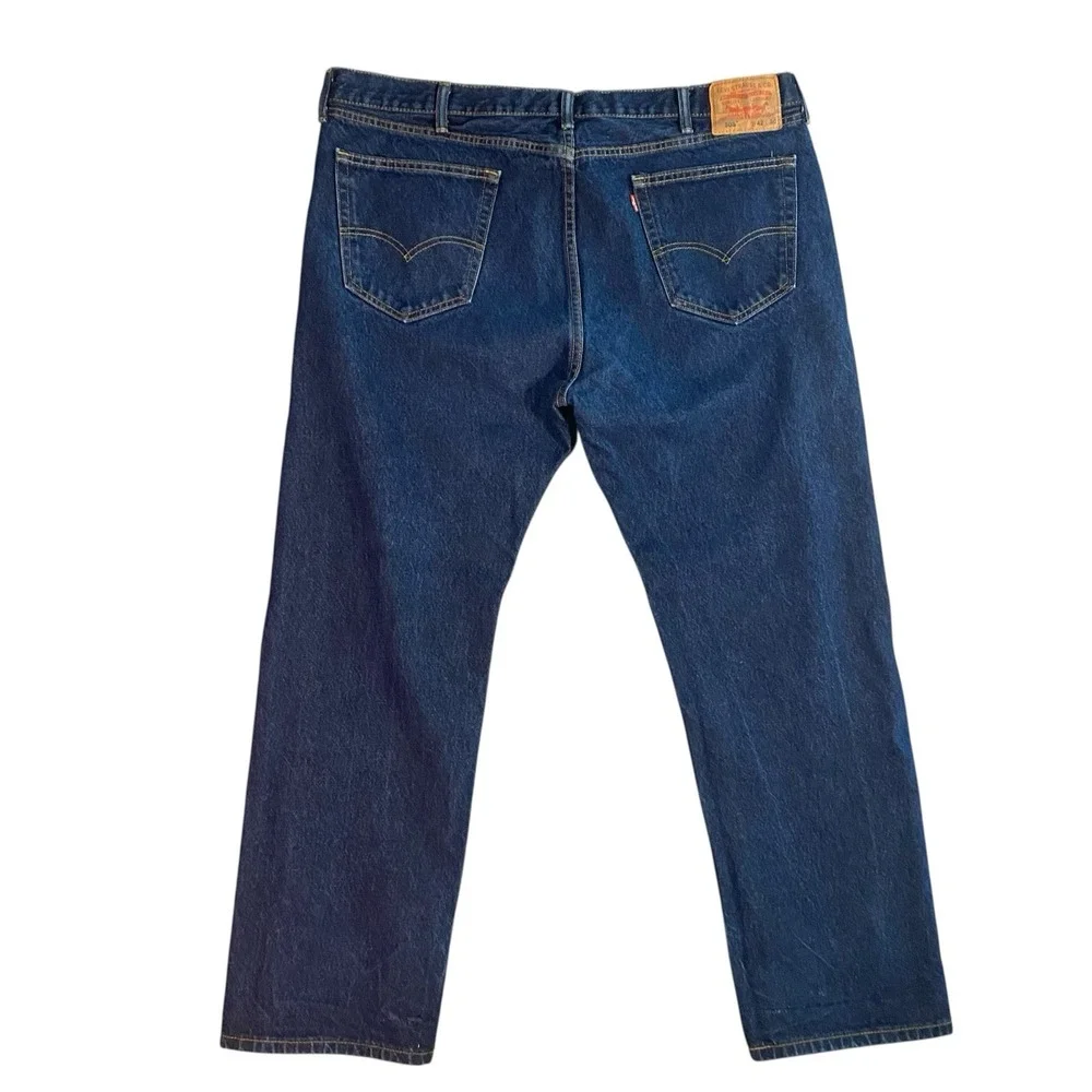Levi's 505 Regular Fit Blue Jeans Men's W42 L30 Straight Leg Cotton Denim